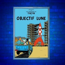 Tintin plakat 70x50 cm  "Mission til Månen"
